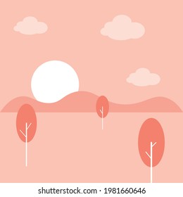 nature landscape abstract. Vector illustration