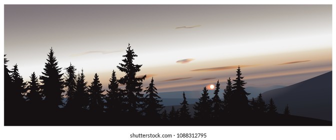 Nature landscape background. Can be used as web banner, cover for social networks...