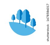 nature landscape background, cuted flat design, vector illustration