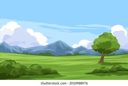Nature landscape background with meadow and mountain - Powered by Shutterstock - Get 15% off with code: PIKWIZARD15