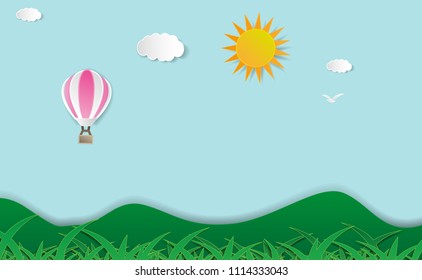 nature landscape background, paper design