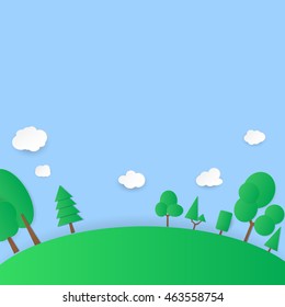 nature landscape background, paper design