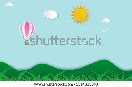 nature landscape background, paper design