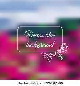 Nature landscape blur background. Vector