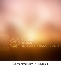 A nature landscape blurred background vector illustration.