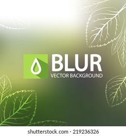 A nature landscape blurred background vector illustration. 