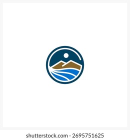 Natur Landschaft Kreis Logo-Design