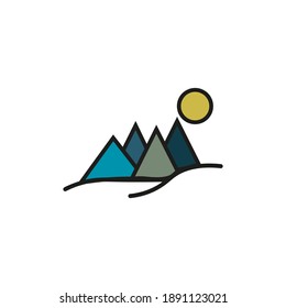 
Nature. Landscape colored icon. Vector illustration