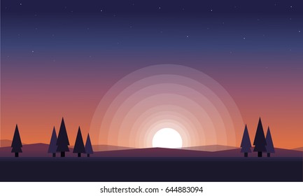 Nature landscape for game background