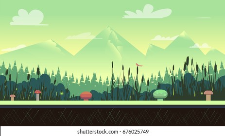 Nature landscape in green colours