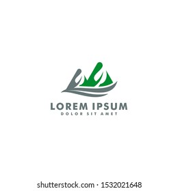 
Nature Landscape Hills Mountain Peaks Vector logo design