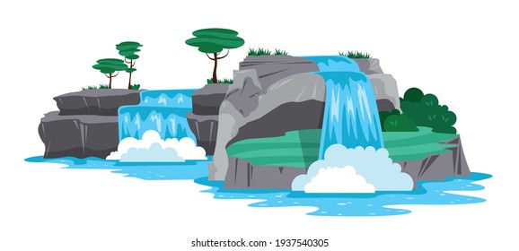 滝 リアルイラスト のイラスト素材 画像 ベクター画像 Shutterstock