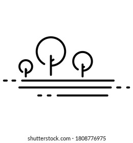 Ilustración vectorial de icono de paisaje natural