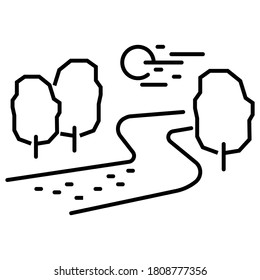 Ilustración vectorial de icono de paisaje natural