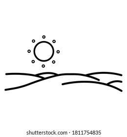 Ilustración vectorial de icono de paisaje natural