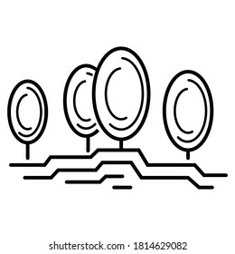 Ilustración vectorial de icono de paisaje natural