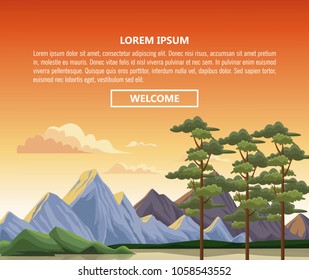 Nature landscape infographic