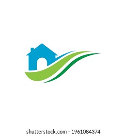 Nature Landscape logo design vector illustration, Creative Nature Landscape logo design concept template, symbols icons