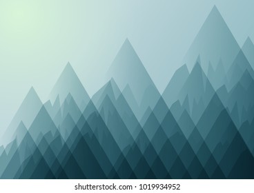 Nature landscape with mountains and blue sky abstract background.Vector illustration.