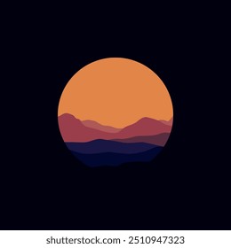 nature landscape panorama illustration vector