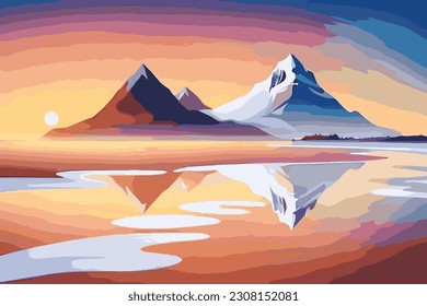 The nature landscape in summer