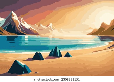 The nature landscape in summer