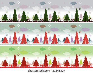 Nature landscape with trees