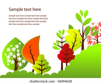 Nature landscape with trees