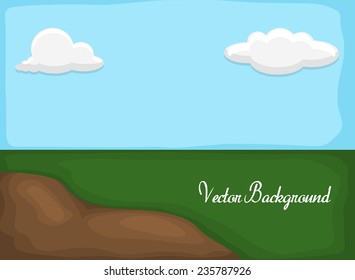 Nature Landscape Vector Drawing