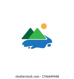 Nature landscape vector flat design