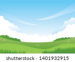 Nature landscape vector illustration. Nature landscape background. Meadow vector illustration 