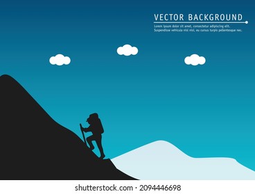 Ilustración vectorial del paisaje natural. Fondo de paisaje natural