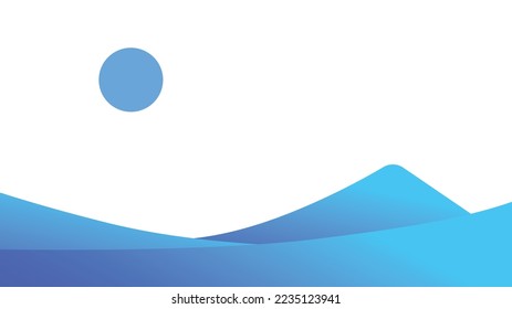 Nature and landscape. Vector illustration of trees, forest, furturistics, mountains, flowers, plants, sunsets, houses, fields, farms and villages. Picture for background, card or cover