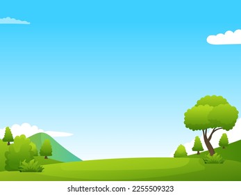 Vector de paisaje natural adecuado para fondo o ilustración