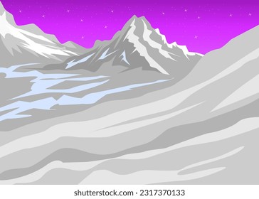 Nature landscape. winter landscape with mountains