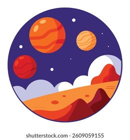Nature and Landscapes Vector Illustrations