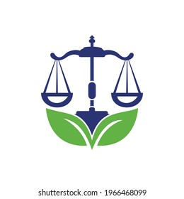 Nature Law Firm Logo design template. Green Scales logo concept.