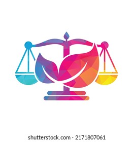 Nature Law Firm Logo design template. Green Scales logo concept.