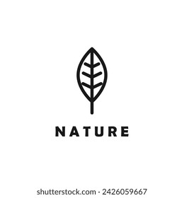 nature leaf abstract flat icon logo