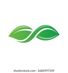 estilo moderno do logotipo abstrato da folha da natureza