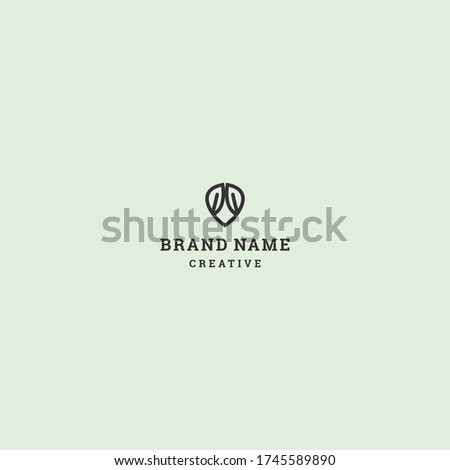 Nature Leaf Abstract logo template design in Vector illustration 