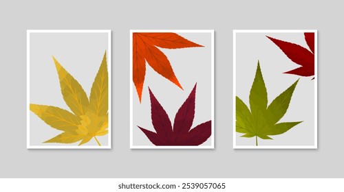 Nature leaf art background. Abstract autumn leaf art design for poster, wall decoration, wallpaper and banner. Vector illustration
