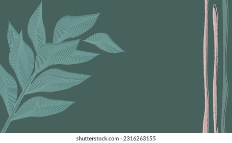 nature and leaf background with line pattern