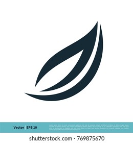 Nature Leaf / Bio Flame Icon Vector Logo Template Illustration Design. Vector EPS 10.