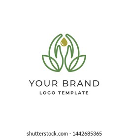 Nature Leaf Care Logo Design Template