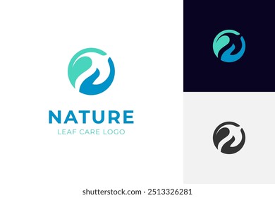Nature leaf care logo icon design savings and Environment friendly symbol. Eco vector illustration