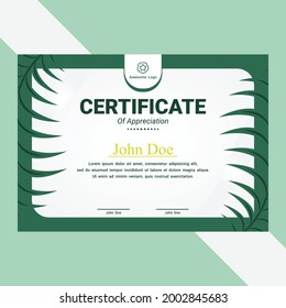 Nature Leaf Certificate Vector Business Award Stock Vector (Royalty ...