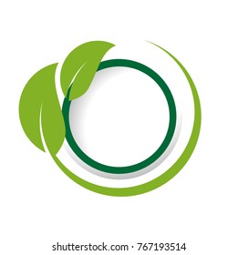 	
nature leaf circle logo icon, vector design for cosmetic, fod product, herb
