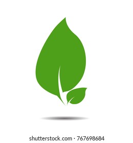nature leaf circle logo icon, vector design for cosmetic, fod product, herb