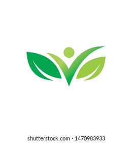 nature leaf color logo design